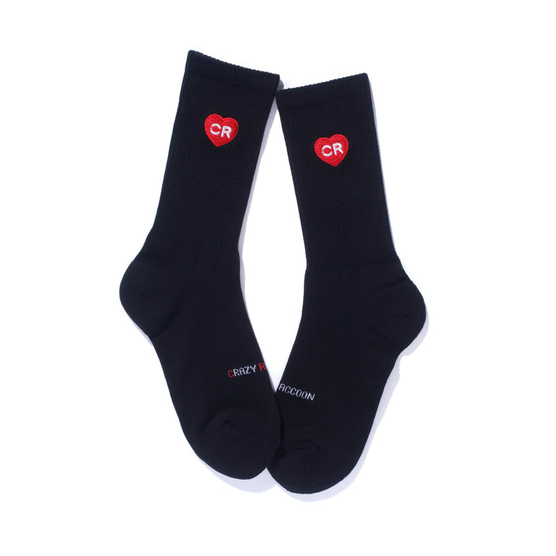 HEART ONE POINT SOCKS BLACK